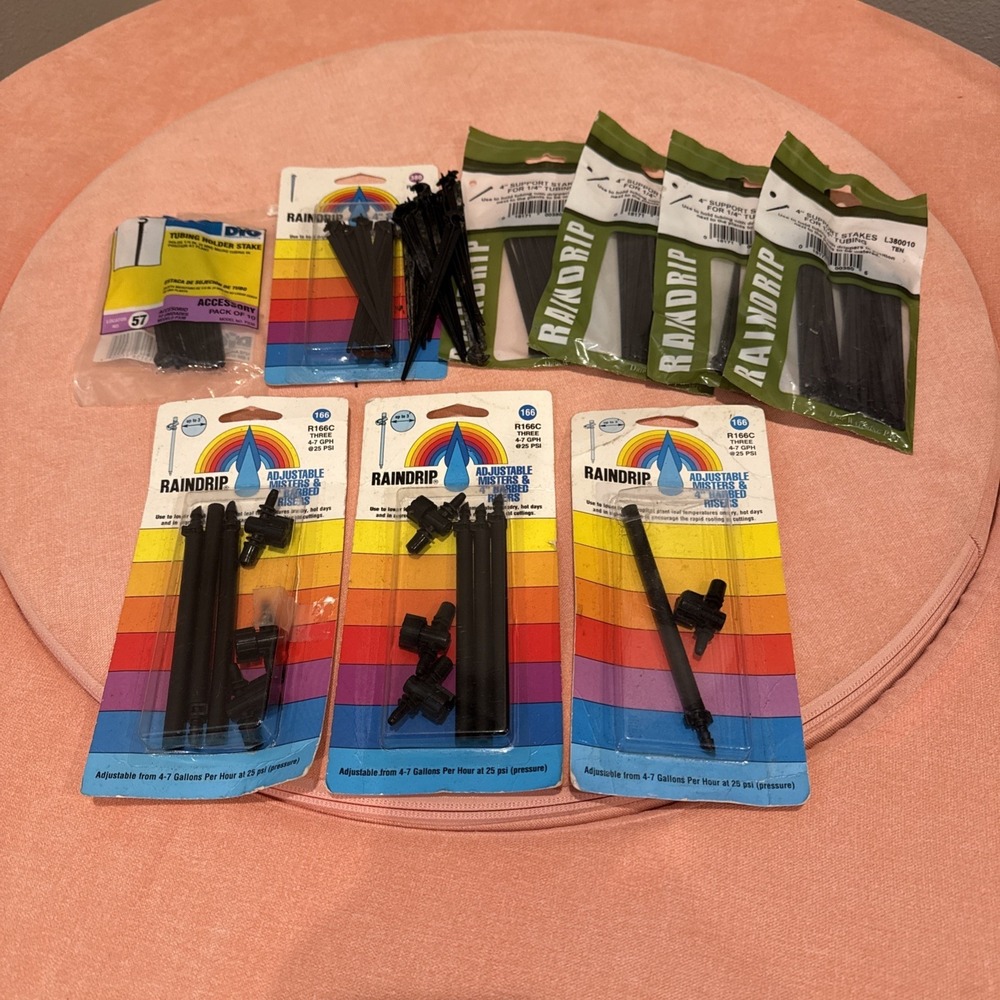 Mixed‎ Lot Irrigation Supplies Misters And Stakes Some New Some Used